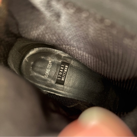 Vintage Stuart Weitzman Black Nylon Gore-Tex Boots Y2K / 90s - Picture 6 of 11